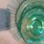 Сервиз за торта, цветно, зелено стъкло, снимка 3