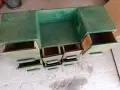 Стенно антикварно дървено шкафче за подправки, снимка 2