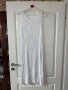 фабрично плетена  бяла дълга елегантна рокля миди midi дължина 