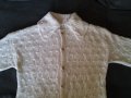 Детска плетена жилетка с яка за 14-16 годишно, снимка 1 - Детски пуловери и жилетки - 36001843