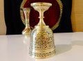  Царски бронзов бокал,чаша за вино,клетъчен емайл. , снимка 4