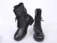 НОВО! Кожени дамски боти с връзки и цип, снимка 2
