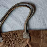 Луксозна кожена чанта тип Биркин от истинска кожа, Италия, снимка 12 - Чанти - 42378492