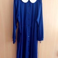 Купувам ученическа синя престилка (манта) с бяла якичка от периода 1985-1989 г., снимка 2 - Други - 41328969