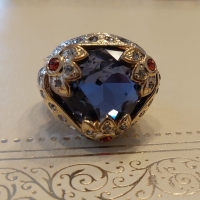 Versace-златен стар пръстен с естествени камъни, снимка 17 - Пръстени - 36039975