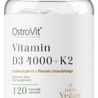 OstroVit Витамин D3 4000 IU + K2 VEGE 120 капсули, снимка 1 - Хранителни добавки - 42464048