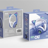 Блутут слушалки с котешки ушички , снимка 3 - Друга електроника - 41890344