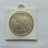 1 долар 1922 сребро PEACE долар САЩ, снимка 1 - Нумизматика и бонистика - 42040353