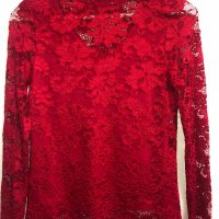 Червена блуза, снимка 1 - Блузи с дълъг ръкав и пуловери - 34807167