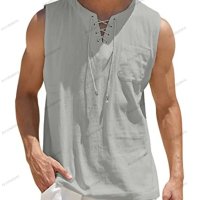Мъжка модна лятна риза без ръкави, 10цвята - 023, снимка 10 - Ризи - 41690882