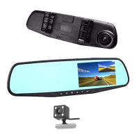 Огледало за задно виждане с предна и задна камера Digital One SP00374 Видеорегистратор, снимка 4 - Друга електроника - 36267831