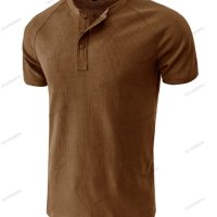 Мъжка модна лятна рипсена тениска Henley, 6цвята - 023, снимка 10 - Тениски - 41566640