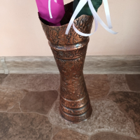 медна ваза, снимка 1 - Антикварни и старинни предмети - 44694880