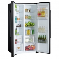 Хладилник с фризер Finlux SBS-959B , 529 l, F , No Frost , Черен, снимка 2 - Хладилници - 36083186