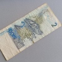 Банкнота - Бразилия - 2 реала | 1999г. - 2001г., снимка 2 - Нумизматика и бонистика - 42143646