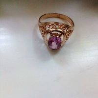 Съветски златен пръстен ажур 583, снимка 7 - Пръстени - 41831386