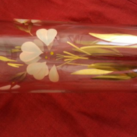 Ретро стъклена ваза  с позлата , снимка 3 - Антикварни и старинни предмети - 17710399