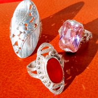 Три красиви, сребърни пръстени, снимка 3 - Пръстени - 34379167