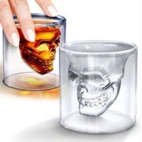 2бр Триизмерна стъклена чаша череп за алкохол, снимка 4 - Други стоки за дома - 41502966
