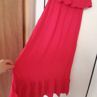 Calzedonia дълга червена рокля, снимка 3 - Рокли - 36375700