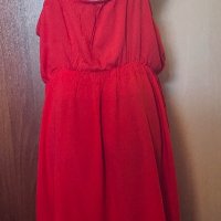 Червена нова рокля, голям размер🌸🌹👗XL🌸🌹👗  арт.099, снимка 4 - Рокли - 26386318