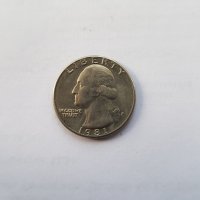 Монета четвърт долар, снимка 1 - Нумизматика и бонистика - 42673776
