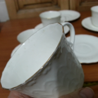 Стар български костен порцелан чаши за кафе , снимка 6 - Антикварни и старинни предмети - 36212529