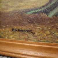 Рисувана картина Гора 79г. P.ScHuurman, снимка 5 - Картини - 44562018