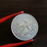 Монета - САЩ - 1/4 (четвърт) долар UNC (Оклахома) | 2008г., снимка 1 - Нумизматика и бонистика - 34792446