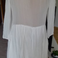 *Бяла рокля с бродерия, снимка 2 - Рокли - 41039782