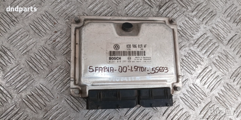 Компютър Skoda Fabia 1.9TDI 2000г. 038906019AF 0281010289 , снимка 1