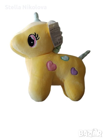 Плюшена играчка Еднорог-жълт, снимка 1