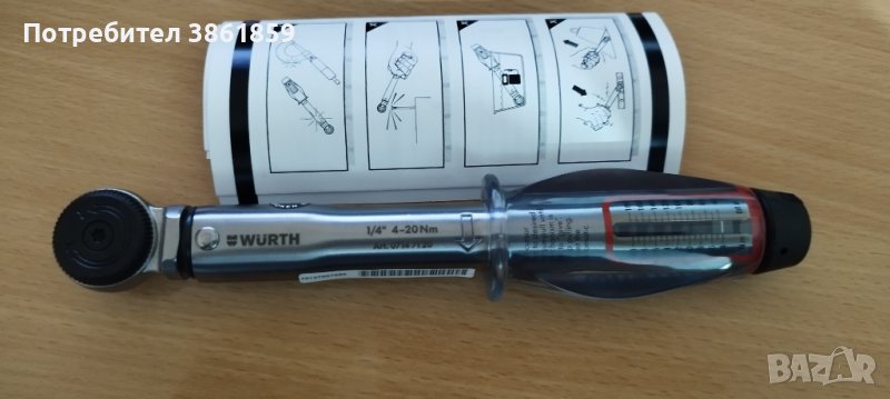 Wurth Динамометричен ключ - 1/4'' - 4-20 Nm, снимка 1