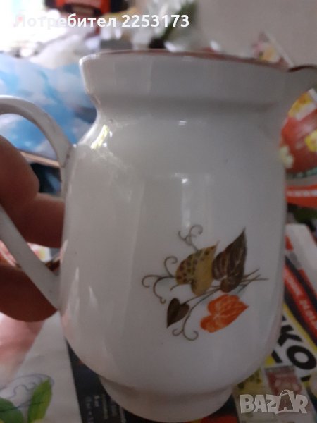 Порцеланова каничка Китка със забележка и кана Разград, снимка 1