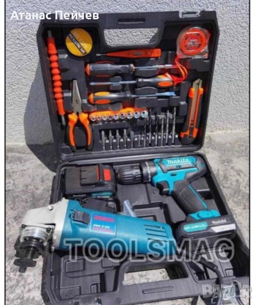 Комплект ъглошшайф bosch и винтоверт makita 36V, снимка 1