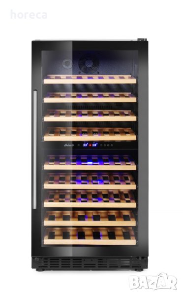 Охладител за вино - 2 зони, 72 бутилки, от 5 до 22˚C, снимка 1