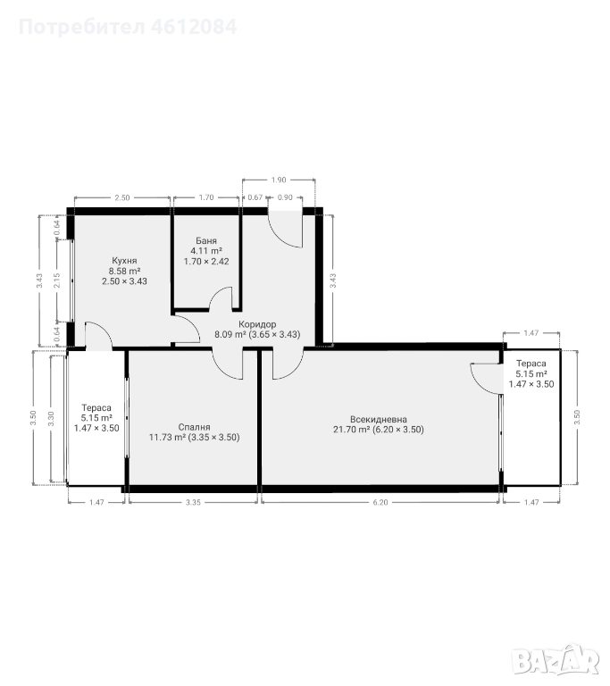 Двустаен апартамент в Ботунец 2 – от собственик, снимка 1