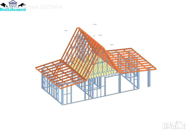 Къща,Бунгало,Преместваема къща,Сглобяеми къщи,Модулни,Жилищни-72.2м², снимка 1