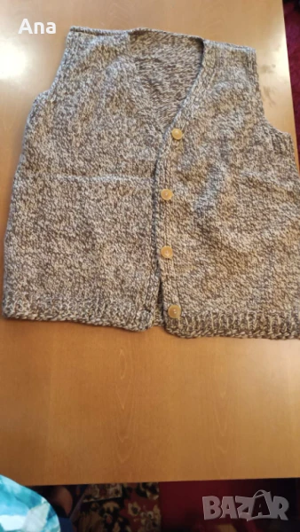 Елек ръчно плетен вълнен, снимка 1