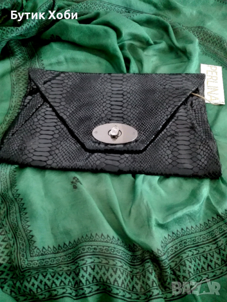 Чанта - плик Perlina от естествена кожа, снимка 1
