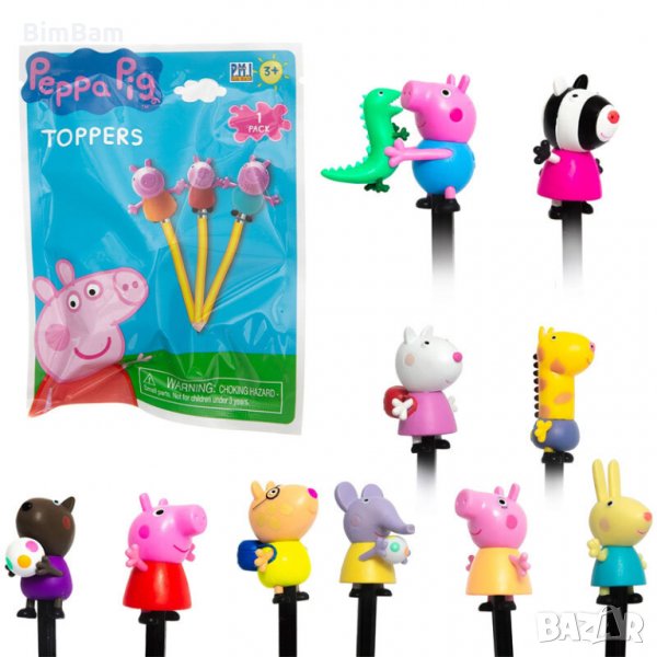 Peppa Pig Случайна мини фигурка за молив / Прасенцето Пепа, снимка 1