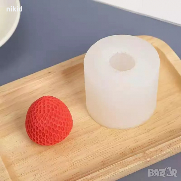 3d Голяма цяла ягода силиконов молд форма фондан шоколад смола гипс сапун свещ, снимка 1