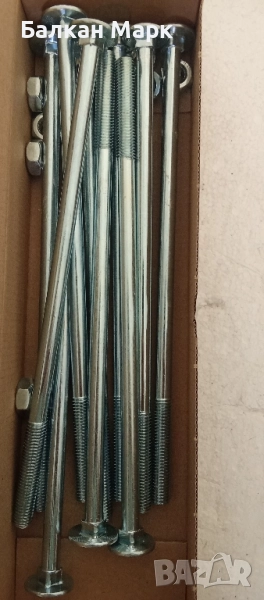 Коларски болтове с гайки – 10x240, DIN 603, поцинковани,10бр. (внос от Германия) , снимка 1