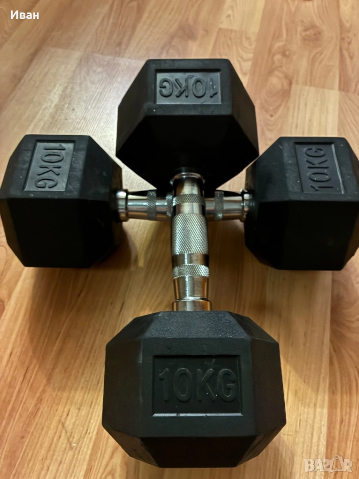 Хексагонални дъмбели 10 кг., снимка 1