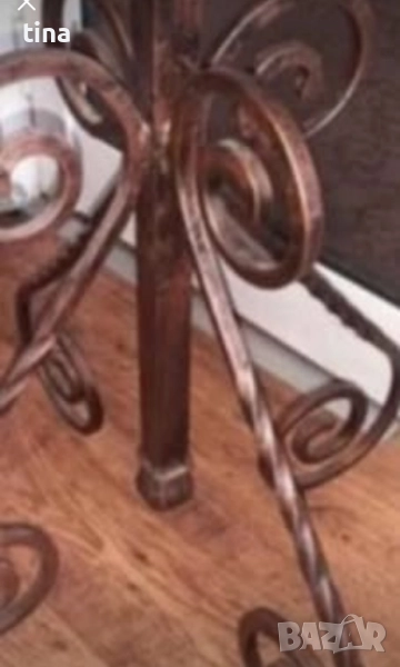 Тежка масивна закачалка от ковано желязо, снимка 1