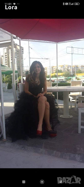 Абитуриентска рокля / черна със пайети / дълга / Стоян Радичев , снимка 1