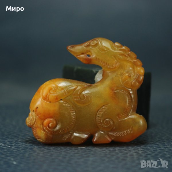 ЕСТЕСТВЕН НЕФРИТ ИЗОБРАЖЕНИЕ НА ОВЕН ??? , снимка 1