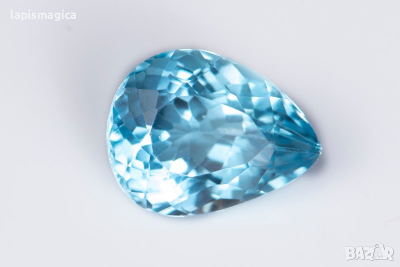 Син топаз 6.69ct капка шлифовка, снимка 1
