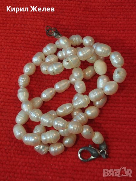 СТАРО ПЕРЛЕНО АРТ НУВО СТИЛ НЕЖНО КОЛИЕ ЕСТЕСТВЕНИ РЕЧНИ ПЕРЛИ 34656, снимка 1
