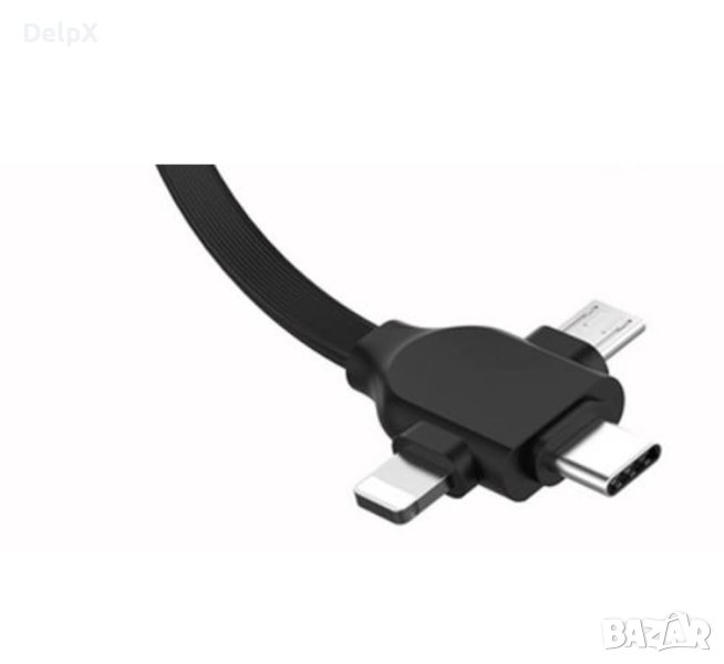 Кабел универсален, USB-A(м), USB-C(м), MICRO USB(м), Apple lighining(м), 1m, снимка 1